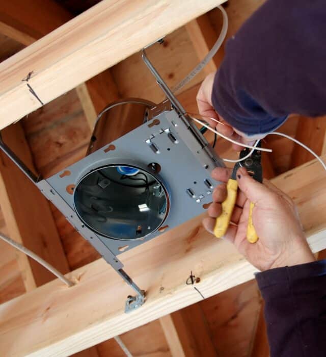 Can lighting installation for new home construction project in texas